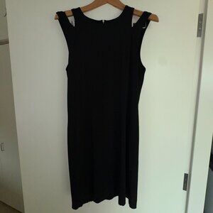 rag & bone Sleeveless Crepe Sheath Dress – Black – Women’s L